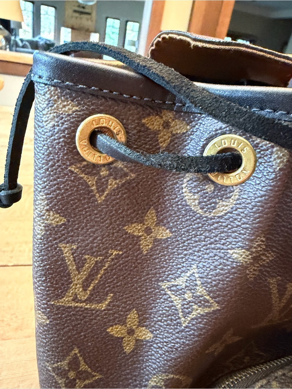 LV Monogram Drawstring Backpack by Vintage Boho Bags NEW - Picture 11 of 15